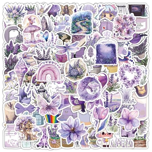 EHDWXVZM 150 Graffiti-Aufkleber Der Purple-Serie, Schöne Und Modische, Selbstklebende, Niedliche Sammelalbbuchaufkleber, DIY Water Cup Notebook Dekoration. von EHDWXVZM