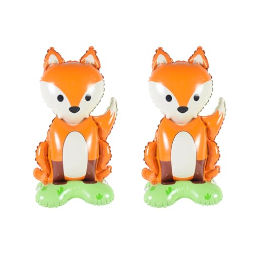EHDWXVZM 2 Stücke Fuchsballons, Heliumballons, Tierballons, Fuchsballondekoration, Fuchsparty, Ballonmodell, Aufblasbarer Fuchs. von EHDWXVZM