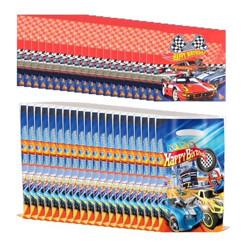 EHDWXVZM 20 Renn -Papierhandtücher Und 20 Renngeschenktüten, Servietten Für Rennparty, Formelparty -Servietten, Geburtstagsdekorationsplatten. von EHDWXVZM
