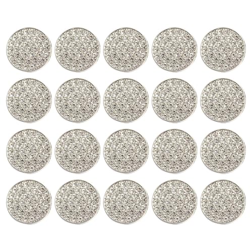 EHDWXVZM 20 Stück Rund Diamant-Set-Knöpfe, Elee Knöpfe, Frauenkleidung Accessoires, Kleidungsstücke Dekorative Knöpfe. von EHDWXVZM