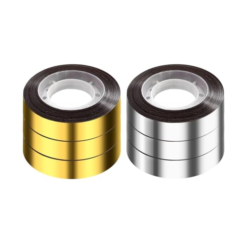 EHDWXVZM 6 Rollen Klebeband, Dekoratives Geschenkband, Bastel-Dekorband, Spiegel-Dekorband, Gold- Und Silberband EHDWXVZM 6 Rollen Klebeband, Dekoratives Geschenkband, Bastel-Dekorband, Spiegel-Dekorband, Gold- Und Silberband von EHDWXVZM
