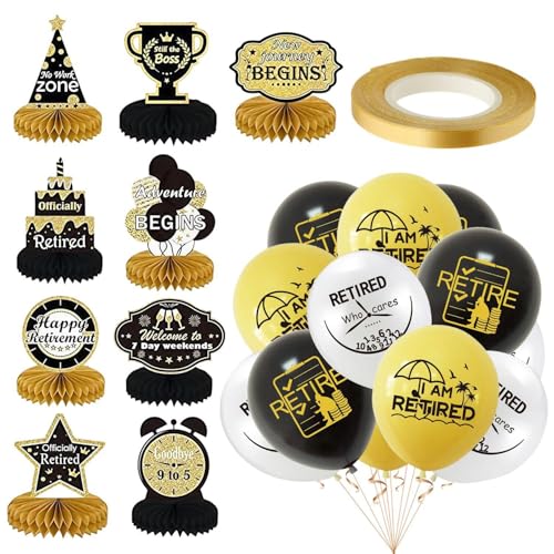 EHDWXVZM 9 Stücke Von Ornamenten Mit Ruhestand, 12 Stücke Luftballons Und 1 Rollen Ballonband, Kreative Dekorationen, Party -Dressing -Vorräte. EHDWXVZM 9 Stücke Von Ornamenten Mit Ruhestand, 12 Stücke Luftballons Und 1 Rollen Ballonband, Kreative Dekorationen, Party -Dressing -Vorräte. von EHDWXVZM