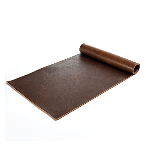 EHEIN Braun wasserdichte Leder -Tee -Tischdecke, Teehaus, Couchtisch, 50 x 30 cm, 80x34 cm, 100x50 cm (Color : Brown, Size : 50x30cm) von EHEIN