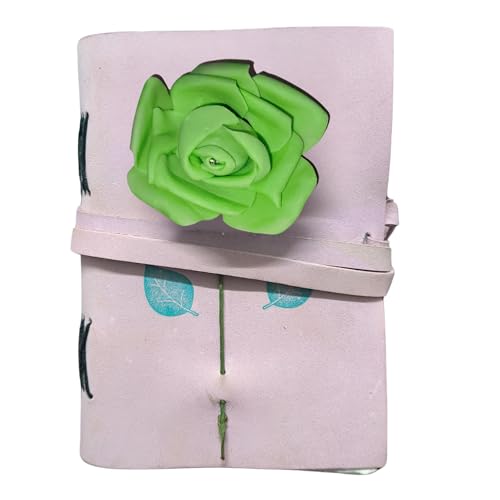 EHH Leder-Blumen-Tagebuch/Schreib-Notizbuch/Tagebuch/gebundener täglicher Notizblock für Frauen – handgefertigtes unliniertes Papier, Lederbindung, Geburtstagsgeschenke für Frauen EHH Leder-Blumen-Tagebuch/Schreib-Notizbuch/Tagebuch/gebundener täglicher Notizblock für Frauen – handgefertigtes unliniertes Papier, Lederbindung, Geburtstagsgeschenke für Frauen von EHH