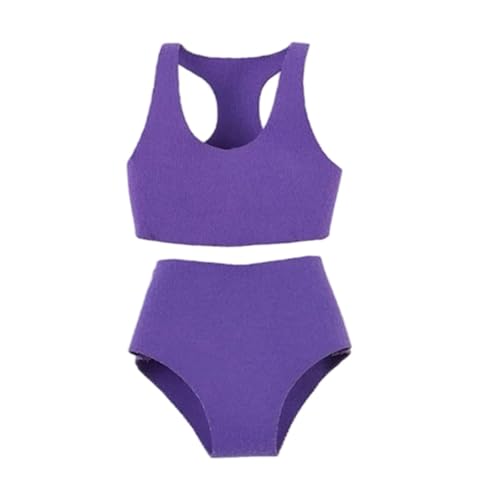EHJRE 1:12 Sport Outfit Set für Puppen, Miniatur Kleidung für 6 Zoll Figuren, Hellviolett von EHJRE