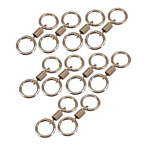 EHJRE 10pcs Doppelringschlüsselketten Schlüsselbund Zubehör Mehrzweck Schlüsselclip für Kleine Kettenanschlüsse Halskettenhalter Armbänder Armbänder, Gold EHJRE 10pcs Doppelringschlüsselketten Schlüsselbund Zubehör Mehrzweck Schlüsselclip für Kleine Kettenanschlüsse Halskettenhalter Armbänder Armbänder, Gold von EHJRE