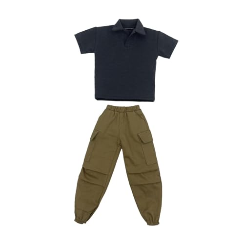 EHJRE 2 Stück Mode 1/6 Kurzarm T Shirt Und Hosen Kleidungsstück Miniatur Kleidung Kostüm für 12" Puppe Modell Dress Up Zubehör, Dunkelgrau EHJRE 2 Stück Mode 1/6 Kurzarm T Shirt Und Hosen Kleidungsstück Miniatur Kleidung Kostüm für 12" Puppe Modell Dress Up Zubehör, Dunkelgrau von EHJRE