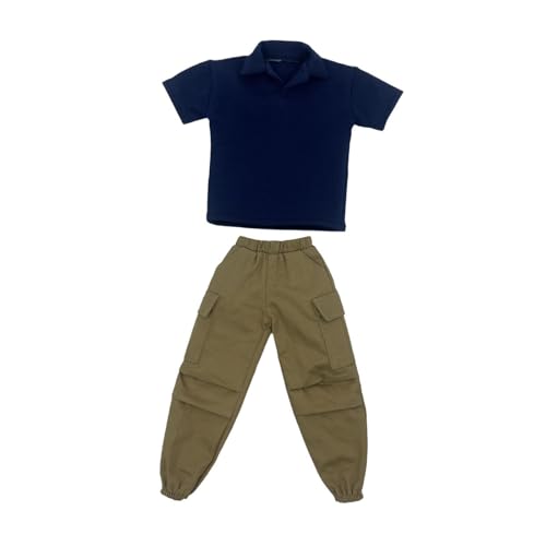 EHJRE 2 Stück Mode 1/6 Kurzarm T Shirt Und Hosen Kleidungsstück Miniatur Kleidung Kostüm für 12" Puppe Modell Dress Up Zubehör, Marine EHJRE 2 Stück Mode 1/6 Kurzarm T Shirt Und Hosen Kleidungsstück Miniatur Kleidung Kostüm für 12" Puppe Modell Dress Up Zubehör, Marine von EHJRE