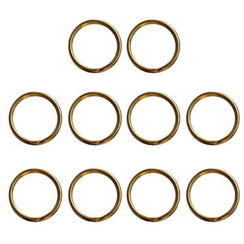 EHJRE 30er Pack Schlüsselanhänger Aus Messing für Bastelzwecke – 15 Mm Durchmesser, 5 Stk. EHJRE 30er Pack Schlüsselanhänger Aus Messing für Bastelzwecke – 15 Mm Durchmesser, 5 Stk. von EHJRE