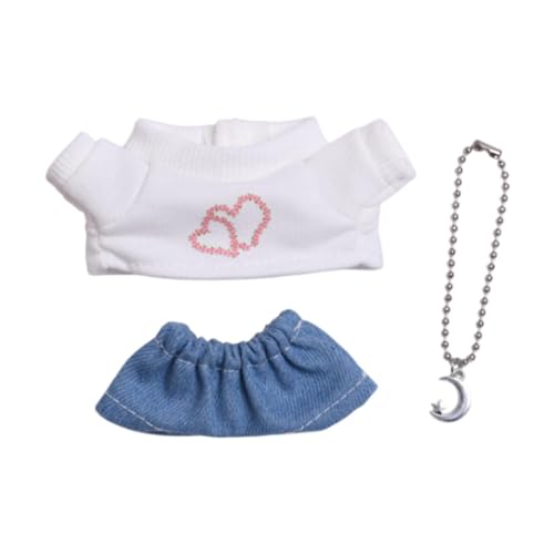 EHJRE 3Pcs Puppe T Shirt Mädchen Puppe Kleidung Mode Puppe Zubehör Nette Puppe Kleidung Puppe Outfit für 15/17 Puppen Anhänger Puppe Geschenk, Weiß Und Herz EHJRE 3Pcs Puppe T Shirt Mädchen Puppe Kleidung Mode Puppe Zubehör Nette Puppe Kleidung Puppe Outfit für 15/17 Puppen Anhänger Puppe Geschenk, Weiß Und Herz von EHJRE