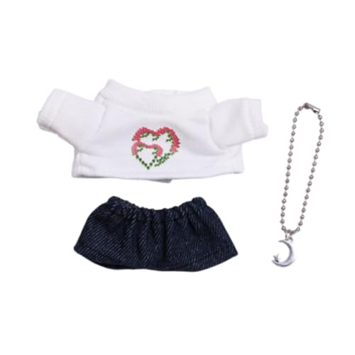 EHJRE 3Pcs Puppe T Shirt Mädchen Puppe Kleidung Mode Puppe Zubehör Nette Puppe Kleidung Puppe Outfit für 15/17 Puppen Anhänger Puppe Geschenk, Weißes Und Grünes Blatt von EHJRE