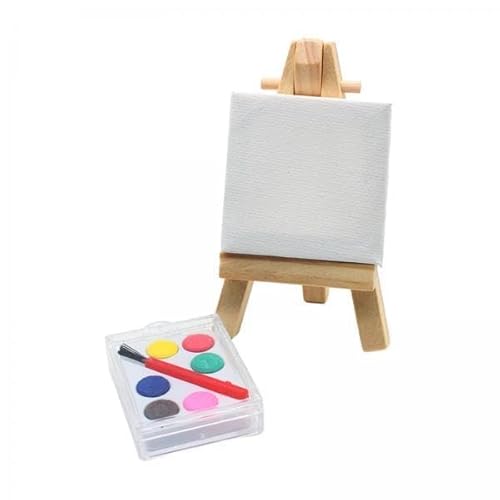 EHJRE 3X Puppenhausmöbel, Frühkindliche Bildung, Holz Staffelei, Malwerkzeug Set von EHJRE