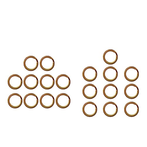 EHJRE Einfache Schlüsselanhängerringe Aus Messing, 20 Mm, Set, 4 Stück EHJRE Einfache Schlüsselanhängerringe Aus Messing, 20 Mm, Set, 4 Stück von EHJRE