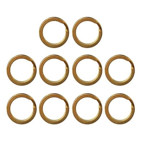 EHJRE Einfache Schlüsselanhängerringe Aus Messing, 20 Mm, Set, 5 Stk. EHJRE Einfache Schlüsselanhängerringe Aus Messing, 20 Mm, Set, 5 Stk. von EHJRE