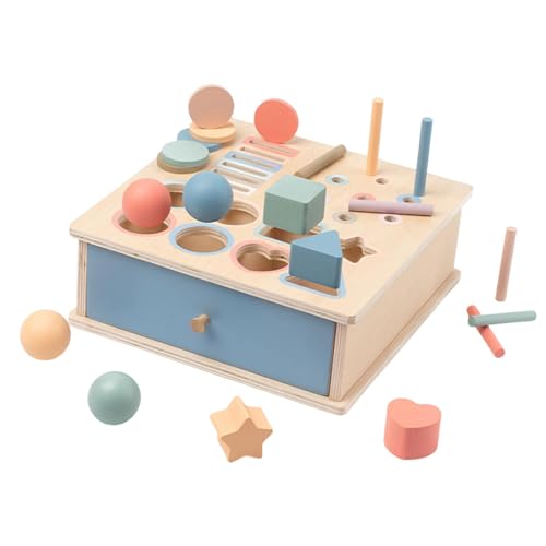 EHJRE Holzspielzeug für Kinder, Farbform Sortierbox zur Förderung der Hand-Auge-Koordination, 4 in 1 EHJRE Holzspielzeug für Kinder, Farbform Sortierbox zur Förderung der Hand-Auge-Koordination, 4 in 1 von EHJRE
