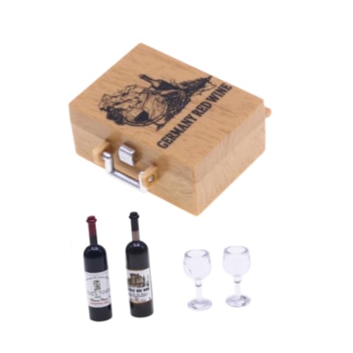 EHJRE Miniaturweinflaschen Und Brille Haus Puppe Home Accessoires Cup Boisse De Boisson mit Unterkunft Dekorative Objekte V, Deutschland von EHJRE