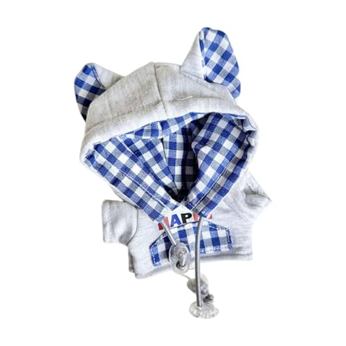 EHJRE Puppen Hoodie Kleidung, Cartoon Puppen Hoodie Anhänger, Puppen Outfits für 17 cm Große Puppen, Grau EHJRE Puppen Hoodie Kleidung, Cartoon Puppen Hoodie Anhänger, Puppen Outfits für 17 cm Große Puppen, Grau von EHJRE