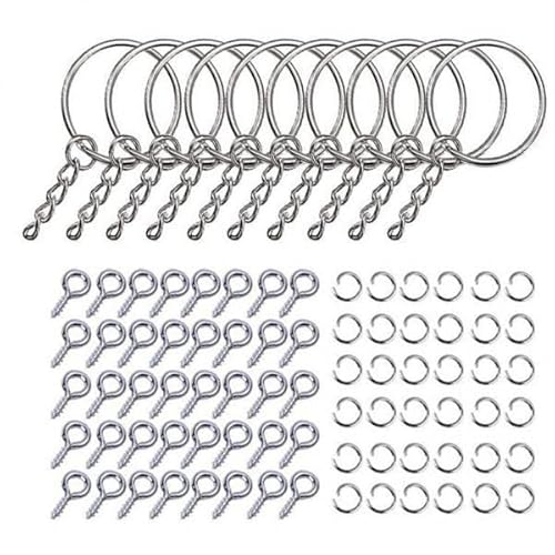 EHJRE Verschiedene Schlüsselanhänger Sets mit Schraubringen Zum Basteln von DIY Schmuck, 5 Stk. EHJRE Verschiedene Schlüsselanhänger Sets mit Schraubringen Zum Basteln von DIY Schmuck, 5 Stk. von EHJRE