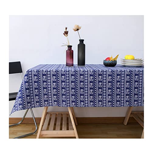 EHOMERY Lack Tischdecke Abwaschbar Wachstuch Eckig Wetterfest Elefant Geburtstag Tischdecke Stoff Tischtuchklammern Für Dicke Tischplatten Dunkelblau Tischschutz Dekoration 140X160Cm EHOMERY Lack Tischdecke Abwaschbar Wachstuch Eckig Wetterfest Elefant Geburtstag Tischdecke Stoff Tischtuchklammern Für Dicke Tischplatten Dunkelblau Tischschutz Dekoration 140X160Cm von EHOMERY
