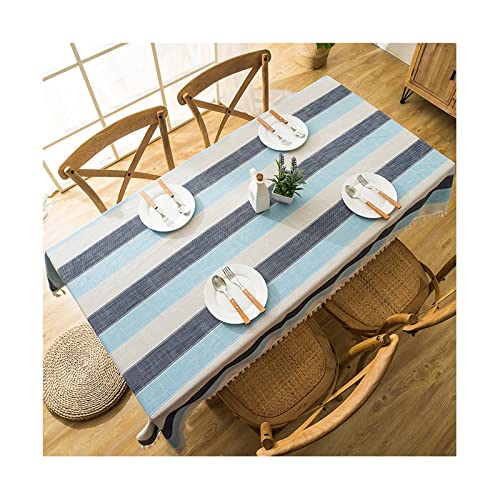 EHOMERY Tischdecke Abwaschbar Natur Decken Auf Tisch Streifen Tischdecke Abwaschbar Muster Tischtuch Muster Blau Grau Tischschutz Dekoration 140X220Cm EHOMERY Tischdecke Abwaschbar Natur Decken Auf Tisch Streifen Tischdecke Abwaschbar Muster Tischtuch Muster Blau Grau Tischschutz Dekoration 140X220Cm von EHOMERY