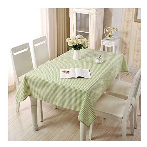 Tischdecken Nähen Table Tablecloth Gitter Tischdecke Klein Kinder Table Cloth Cotton Grün Tischschutz Dekoration 140X200Cm von EHOMERY