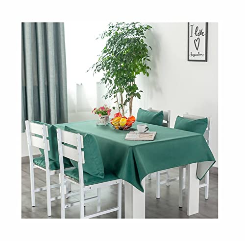 Tischdecken Viereckig Table-Cloth Einfache Volltonfarbe Tischdecke Stoff Bunt Tischtuch Tüll Grün Tischschutz Dekoration 140X200Cm von EHOMERY