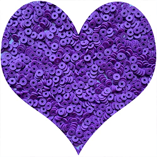 3000 Stück Tonperlen flache runde Polymerperlen Vinyl Heishi Perlen flache runde Polymerperlen flache Tonperlen für Schmuckherstellung Halskette Armband (19-Dunkelviolett) von EHOPE