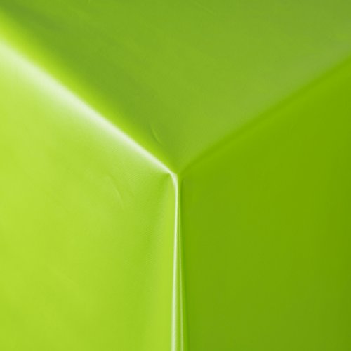 Tischdecke Wachstuch RUND ECKIG OVAL in verschiedenen Größen abwaschbar Meterware einfarbig Uni Wachstischdecke Glatte Oberfläche grün von EHT