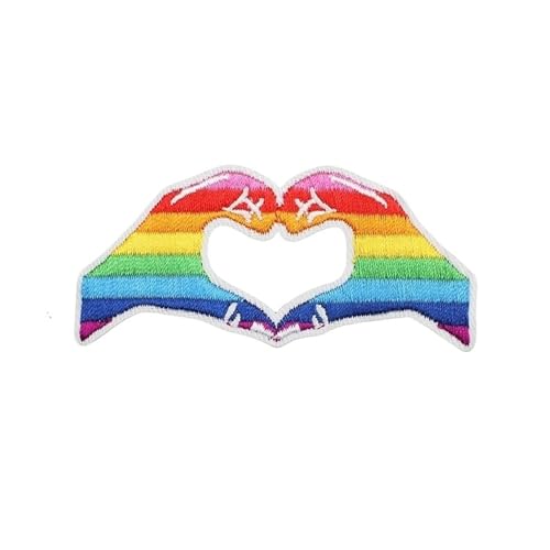 Lustige Cartoon-Aufnäher zum Aufbügeln und Aufnähen, Stoffflicken für Jacken, Taschen, Hüte, 10 Stück, Regenbogen mit Doppel-HEA, 10 Stück Lustige Cartoon-Aufnäher zum Aufbügeln und Aufnähen, Stoffflicken für Jacken, Taschen, Hüte, 10 Stück, Regenbogen mit Doppel-HEA, 10 Stück von EHYQK