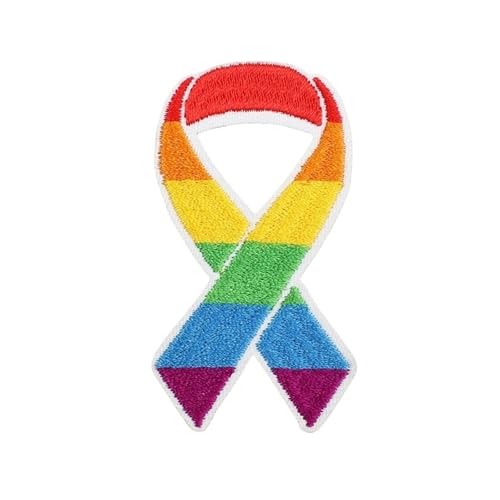 Lustige Cartoon-Aufnäher zum Aufbügeln und Aufnähen auf Stoffflicken für Jacken, Taschen, Hüte, 10 Stück (10 Stück Band Regenbogen) von EHYQK