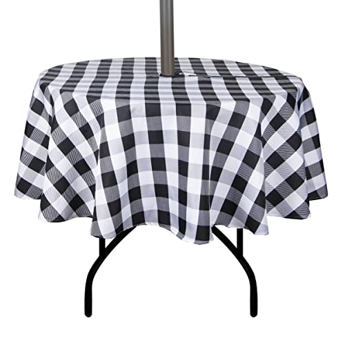 EHouseHome Runde Tischdecke für drinnen und draußen, mit Schirmloch und Reißverschluss, wasserfest, für Terrasse, Frühling und Sommer, Garten, Grillabende, Picknick, ca. 150 cm EHouseHome Runde Tischdecke für drinnen und draußen, mit Schirmloch und Reißverschluss, wasserfest, für Terrasse, Frühling und Sommer, Garten, Grillabende, Picknick, ca. 150 cm von EHouseHome