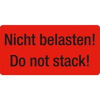 250 EICHNER Warnetiketten rot »Nicht belasten!« 100,0 x 50,0 mm von EICHNER