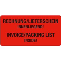 250 EICHNER Warnetiketten rot »Rechnung/Lieferschein innenliegend!« 100,0 x 50,0 mm 250 EICHNER Warnetiketten rot »Rechnung/Lieferschein innenliegend!« 100,0 x 50,0 mm von EICHNER