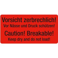 250 EICHNER Warnetiketten rot »Vorsicht zerbrechlich! Vor Nässe und Druck schützen!« 100,0 x 50,0 mm 250 EICHNER Warnetiketten rot »Vorsicht zerbrechlich! Vor Nässe und Druck schützen!« 100,0 x 50,0 mm von EICHNER