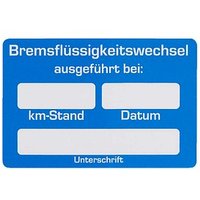 EICHNER Aufkleber Bremsflüssigkeitswechsel ausgeführt, blau/weiß, 250 St. EICHNER Aufkleber Bremsflüssigkeitswechsel ausgeführt, blau/weiß, 250 St. von EICHNER