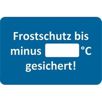 EICHNER Aufkleber Frostschutz bis minus ...ºC gesichert, blau/weiß, 250 St. von EICHNER