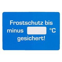EICHNER Aufkleber Frostschutz bis minus ...ºC gesichert, blau/weiß, 250 St. von EICHNER