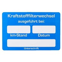 EICHNER Aufkleber Kraftstofffilter-Wechsel ausgeführt bei, blau/weiß, 250 St. von EICHNER
