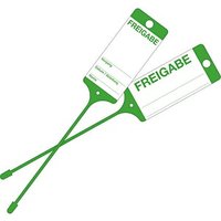 EICHNER Hängeetiketten Freigabe grün 21,5 x 5,8 cm gelocht, 200 St. von EICHNER