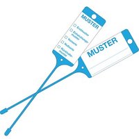 EICHNER Hängeetiketten Muster blau 21,5 x 5,8 cm gelocht, 200 St. von EICHNER
