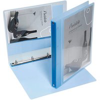 EICHNER Präsentationsringbuch 4-Ringe blau-transparent 2,5 cm DIN A4 von EICHNER