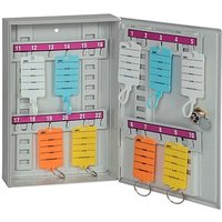 EICHNER Schlüsselkasten grau mit 22 Haken Zylinderschloss von EICHNER