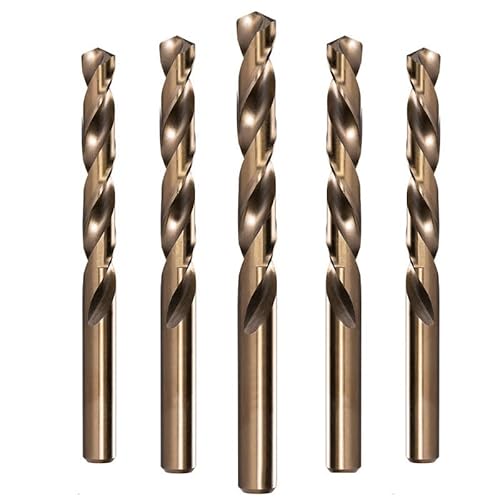 0,6 mm - 25 mm M35 Kobalt-Spiralbohrer, Schnellarbeitsstahl, Metallbohren for Edelstahl, Aluminium, Kupfer, Holz, Lochöffner(1.0mm 5pcs) von EIENQBVL