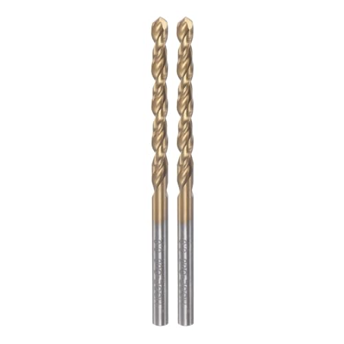 2 Stück Spiralbohrer, 3,6–5,0 mm, titanbeschichtet (HSS-E), M42 Schnellarbeitsstahl, 8% Kobalt, gerader Schaft, for Edelstahl, Aluminiumlegierungen, Metall(3.6mm) von EIENQBVL