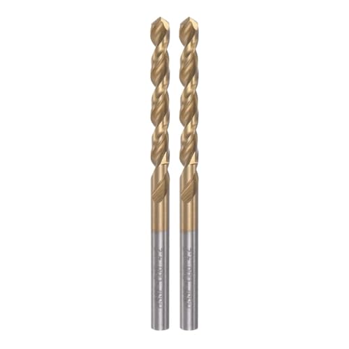 2 Stück Spiralbohrer, 3,6–5,0 mm, titanbeschichtet (HSS-E), M42 Schnellarbeitsstahl, 8% Kobalt, gerader Schaft, for Edelstahl, Aluminiumlegierungen, Metall(4.2mm) von EIENQBVL