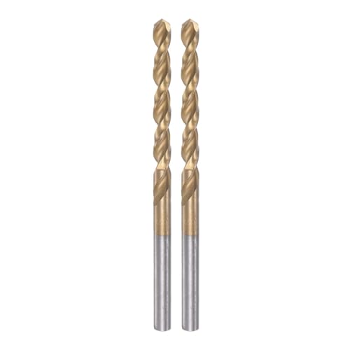 2 Stück Spiralbohrer, 3,6–5,0 mm, titanbeschichtet (HSS-E), M42 Schnellarbeitsstahl, 8% Kobalt, gerader Schaft, for Edelstahl, Aluminiumlegierungen, Metall(4.3mm) von EIENQBVL