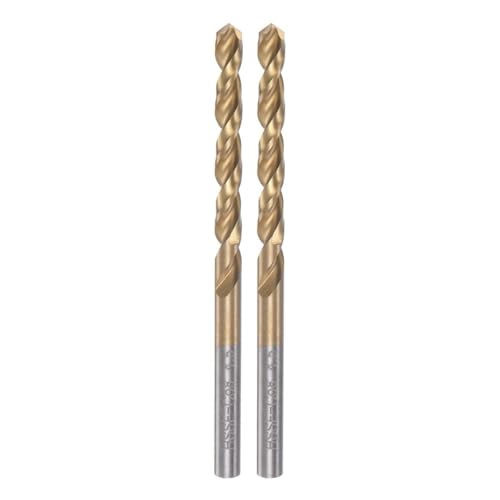 2 Stück Spiralbohrer, 3,6–5,0 mm, titanbeschichtet (HSS-E), M42 Schnellarbeitsstahl, 8% Kobalt, gerader Schaft, for Edelstahl, Aluminiumlegierungen, Metall(4.5mm) von EIENQBVL