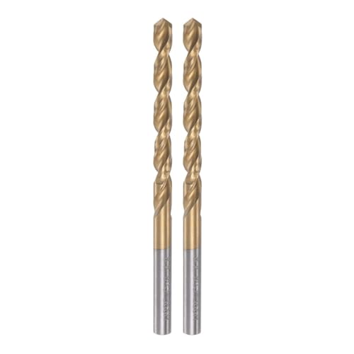 2 Stück Spiralbohrer, 3,6–5,0 mm, titanbeschichtet (HSS-E), M42 Schnellarbeitsstahl, 8% Kobalt, gerader Schaft, for Edelstahl, Aluminiumlegierungen, Metall(4.8mm) von EIENQBVL
