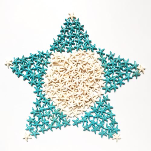 EIFOCWCY Seesterne Perlen Für Armbänder Kinder Blau Weiß Perlen, Synthetische Türkis Perlen Seesterne für Halskette Armband Anhänger Ohrringe DIY, Cute Starfish Beads Bracelets Beads Girl (200 Stück) EIFOCWCY Seesterne Perlen Für Armbänder Kinder Blau Weiß Perlen, Synthetische Türkis Perlen Seesterne für Halskette Armband Anhänger Ohrringe DIY, Cute Starfish Beads Bracelets Beads Girl (200 Stück) von EIFOCWCY