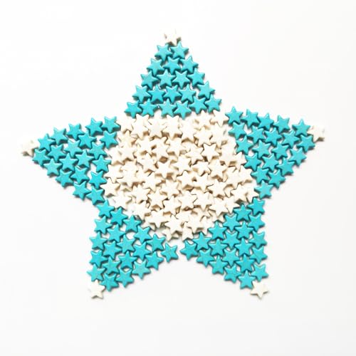 EIFOCWCY Stern Perlen Für Armbänder Kinder Blau Weiß Pentagramm Perlen, Synthetische Türkis Perlen Stern für Halskette Armband Ohrringe Anhänger DIY, Cute Star Beads Bracelets Beads Girl (200 Stück) EIFOCWCY Stern Perlen Für Armbänder Kinder Blau Weiß Pentagramm Perlen, Synthetische Türkis Perlen Stern für Halskette Armband Ohrringe Anhänger DIY, Cute Star Beads Bracelets Beads Girl (200 Stück) von EIFOCWCY